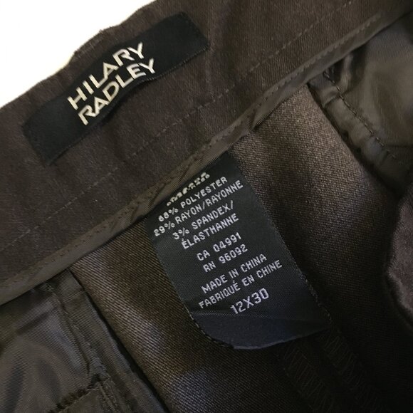 Hilary Radley Brown Trouser Dress Pants Size 8 - Picture 10 of 16